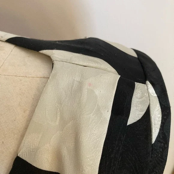 Flora Kung Large Polka Dot Black and White 2pc Peplum Floral Midi Ensemble Retro - Picture 5 of 16